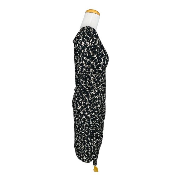 Lauren Ralph Lauren 3/4 Sleeve Faux Wrap Black-white Pattern Work/Office Dress - Picture 2 of 8